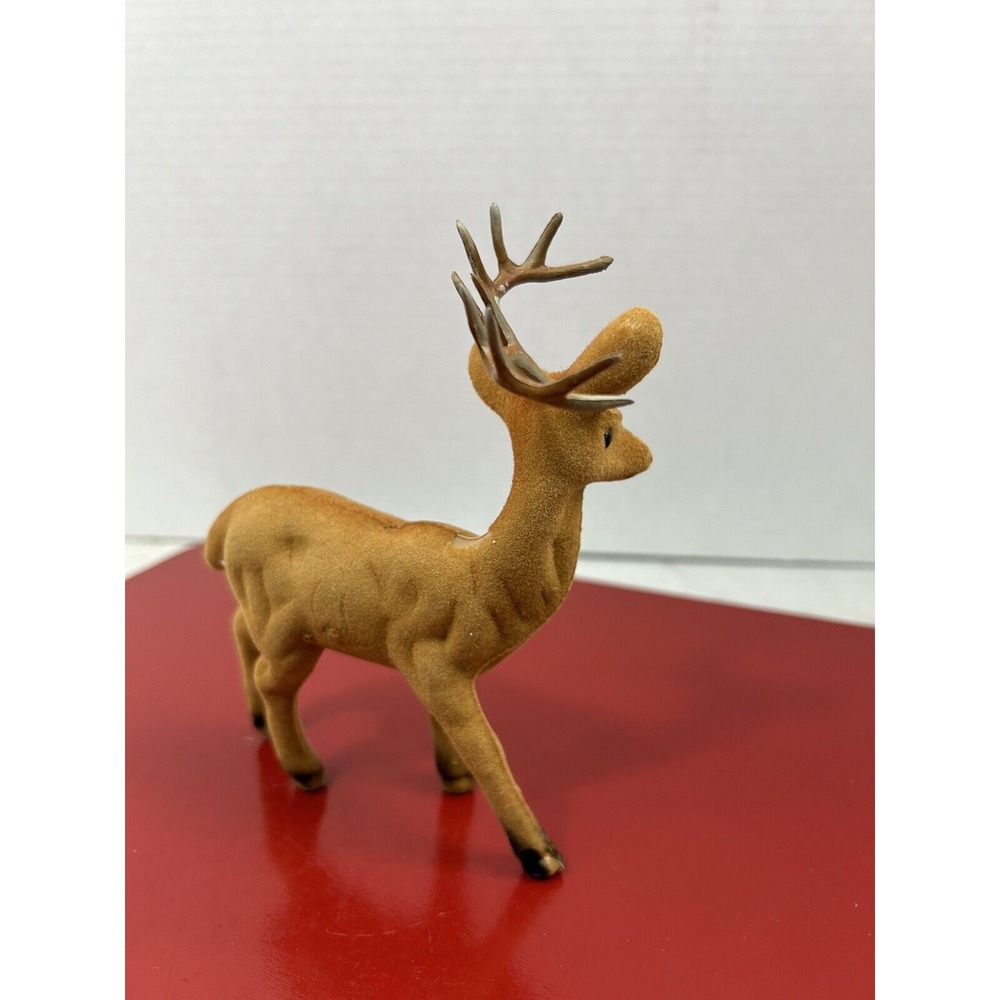 Vintage Flocked Deer Buck - Picture 4 of 12